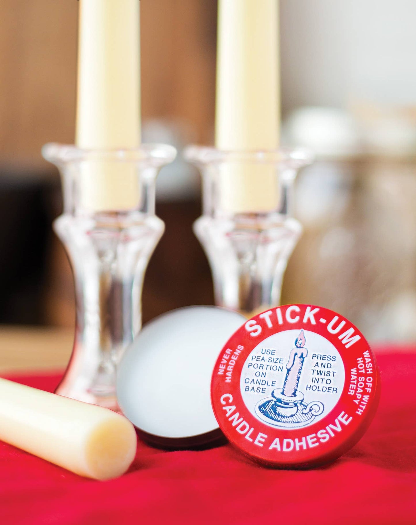 Fox Run Brands - Fox Run Stick-Um Candle Adhesive, Display of 12