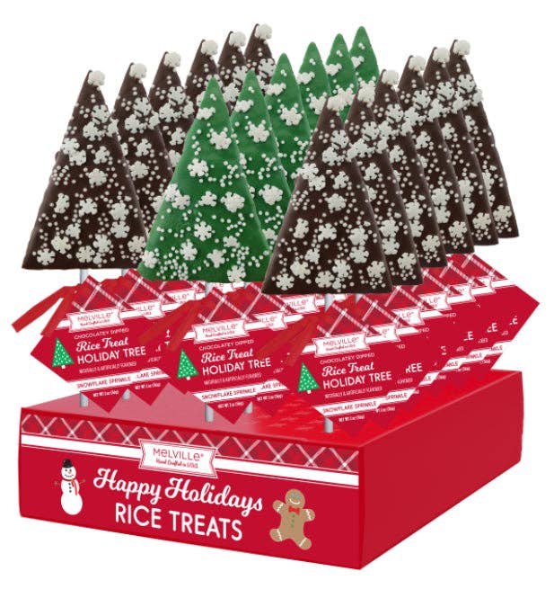 Melville Candy Company - Snowflake Confetti Tree Rice Treat Pops