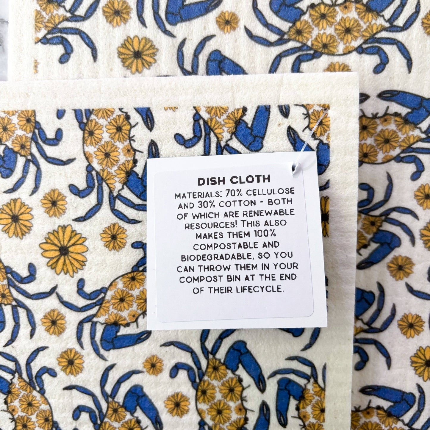 Jami Creates - Maryland Blue Crab Swedish Dish Cloth