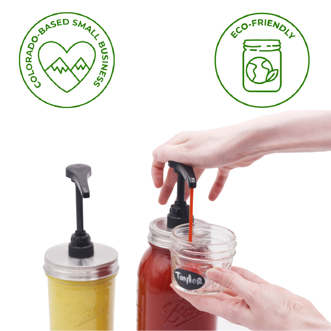 Mason Jar Lifestyle - Food Grade Dispenser Pump for Mason Jars: Stainless steel lid / Wide mouth