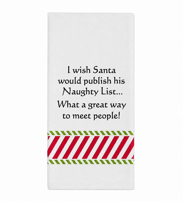 Wild Hare Designs- "I wish Santa would publish..." Holiday Towel
