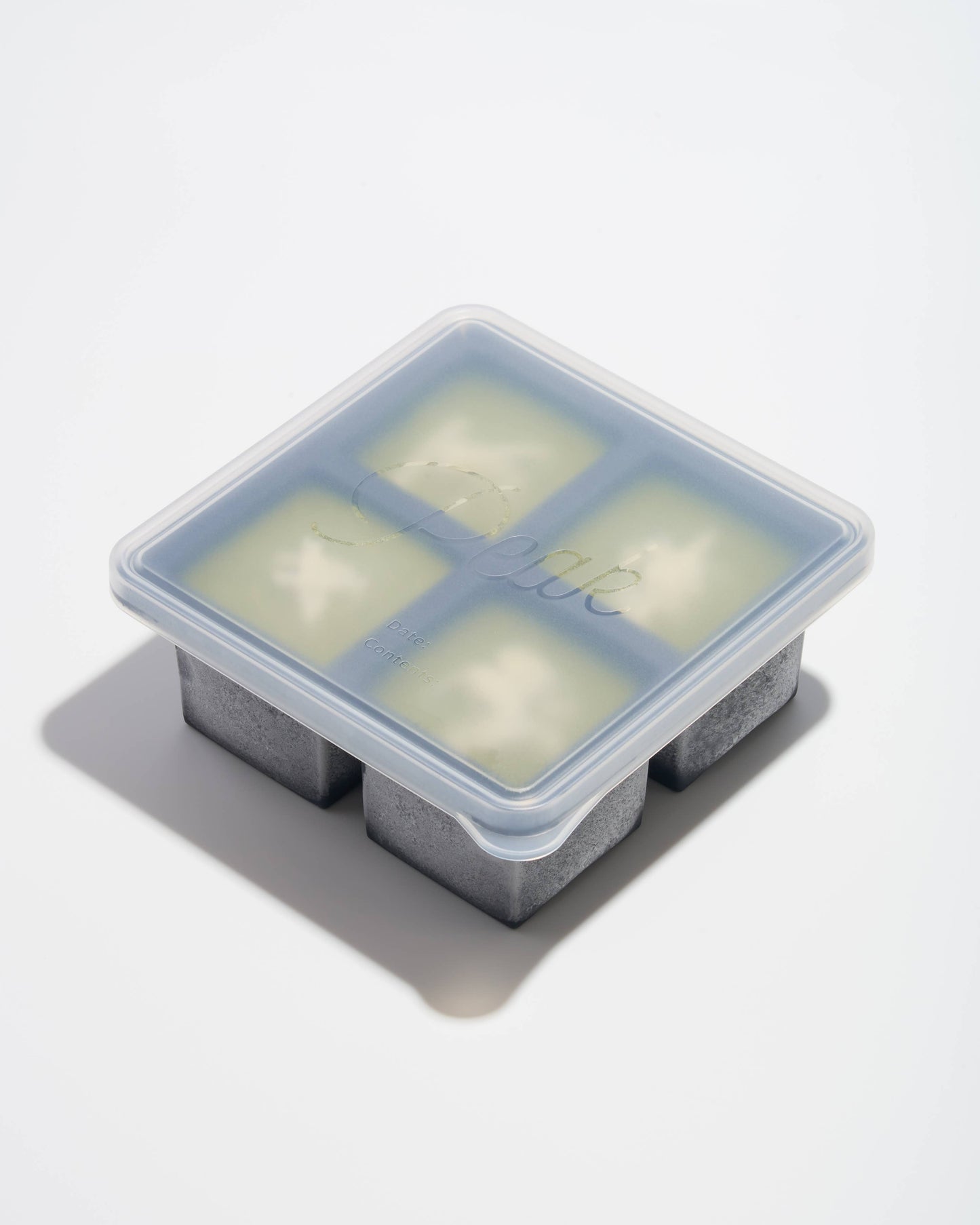 W&P - Cup Cube Silicone Food Storage Meal Prep: Charcoal / 6 Cube