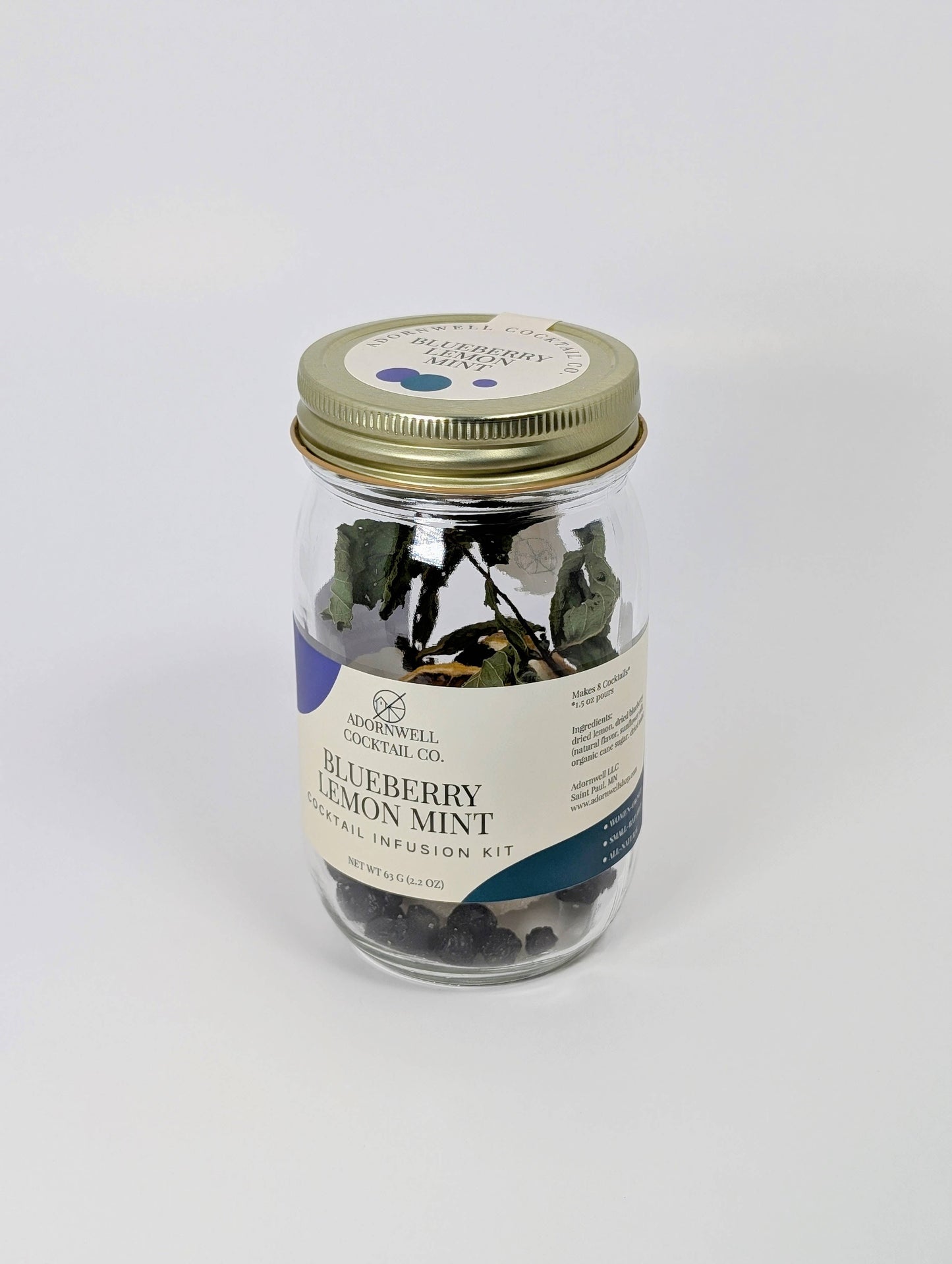 Adornwell Cocktail Co. - Blueberry Lemon Mint Cocktail Infusion Kit