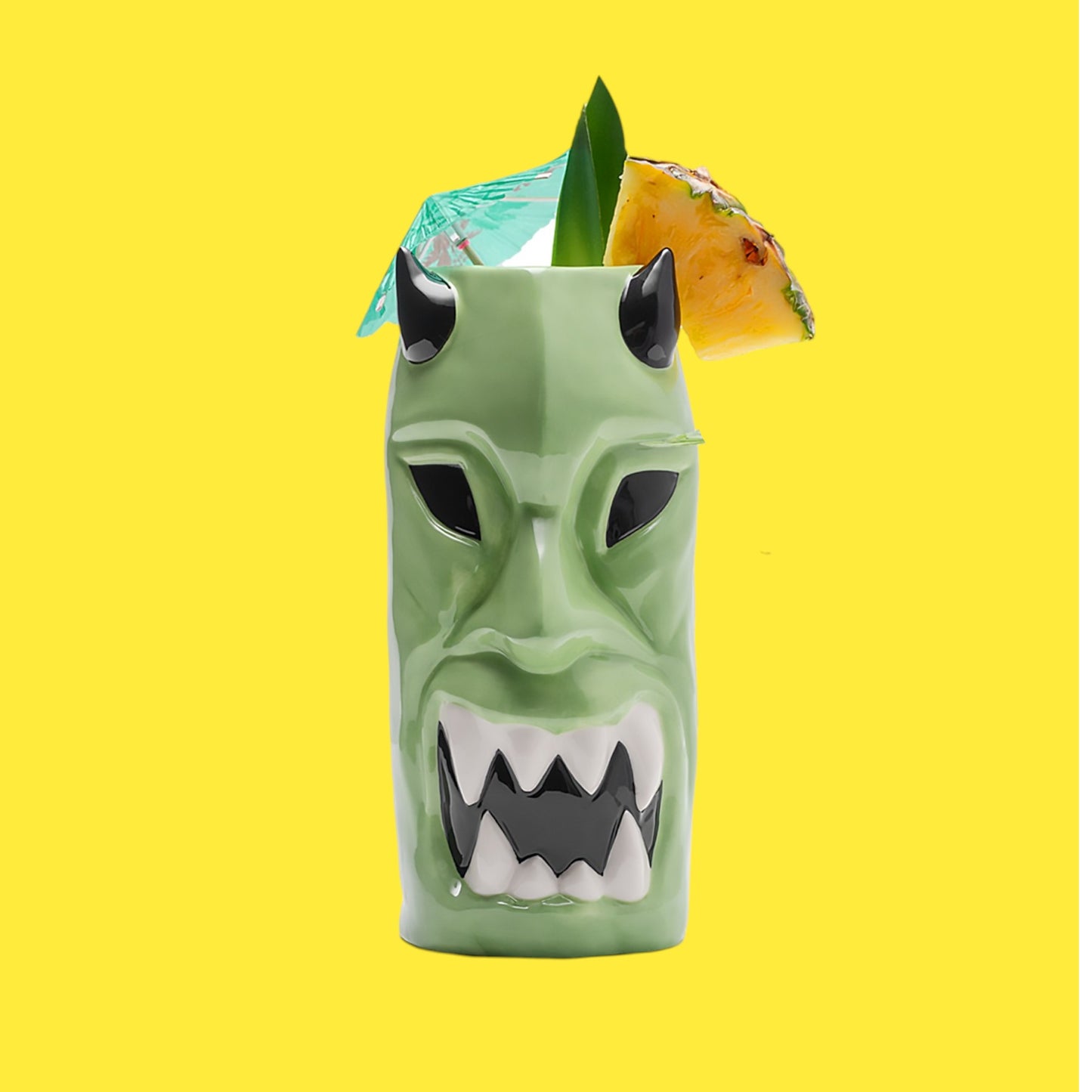 Lemonsoda - Ceramic Horned Tiki Hawaiian Mugs
