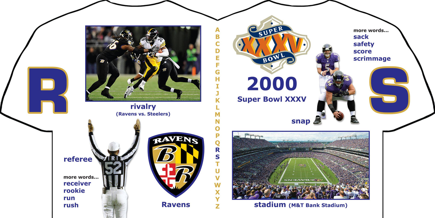 Michaelson Entertainment-Childrens Sports Board Books & Toys - Baltimore Ravens ABC