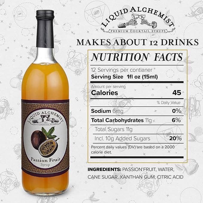 Liquid Alchemist Syrups - Passion Fruit Cocktail Syrup: 150ml