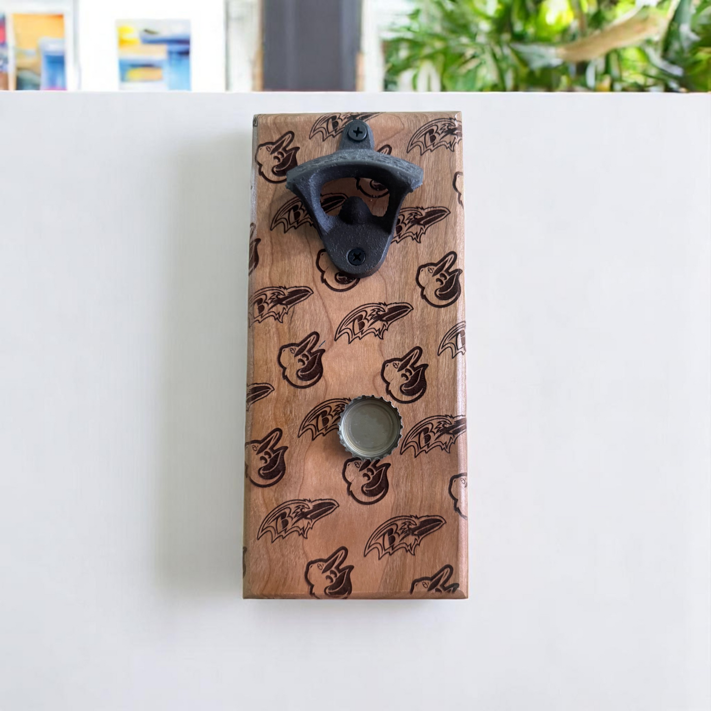 Leroy Magnetic Bottle Opener Orioles/Ravens Pattern