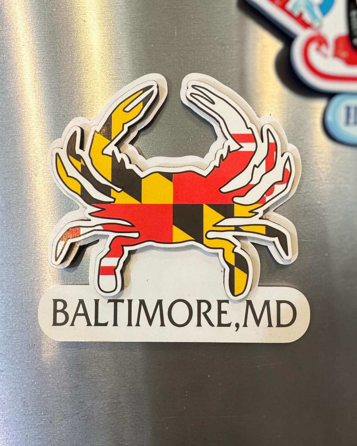 Decowood Maryland Flag Crab Magnet- Baltimore