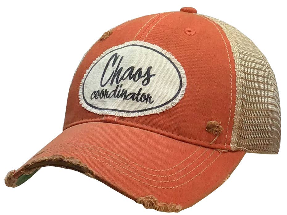 Vintage Life - Chaos Coordinator Distressed Trucker Hat Baseball Cap