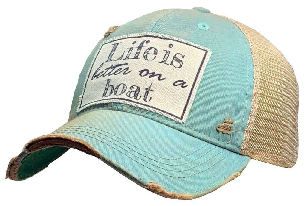 Vintage Life - Life Is Better On A Boat Trucker Hat Baseball Cap