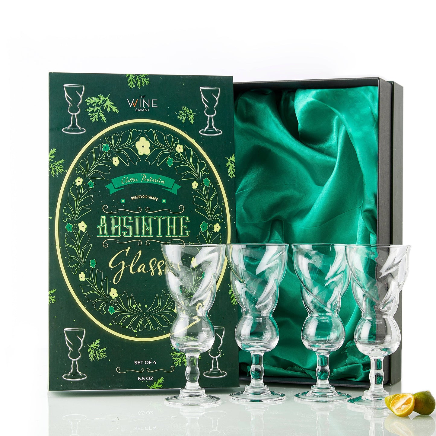 The Wine Savant - Absinthe Glasses Set of 4 | 7.6oz by The Wine Savant