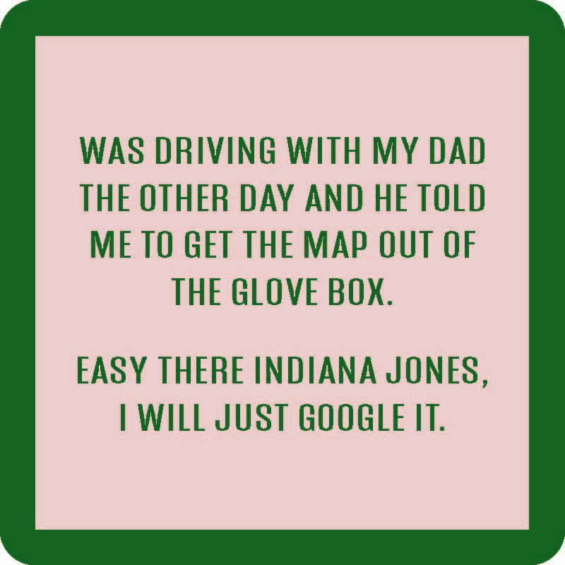 Drinks on Me coasters - Indiana Jones
