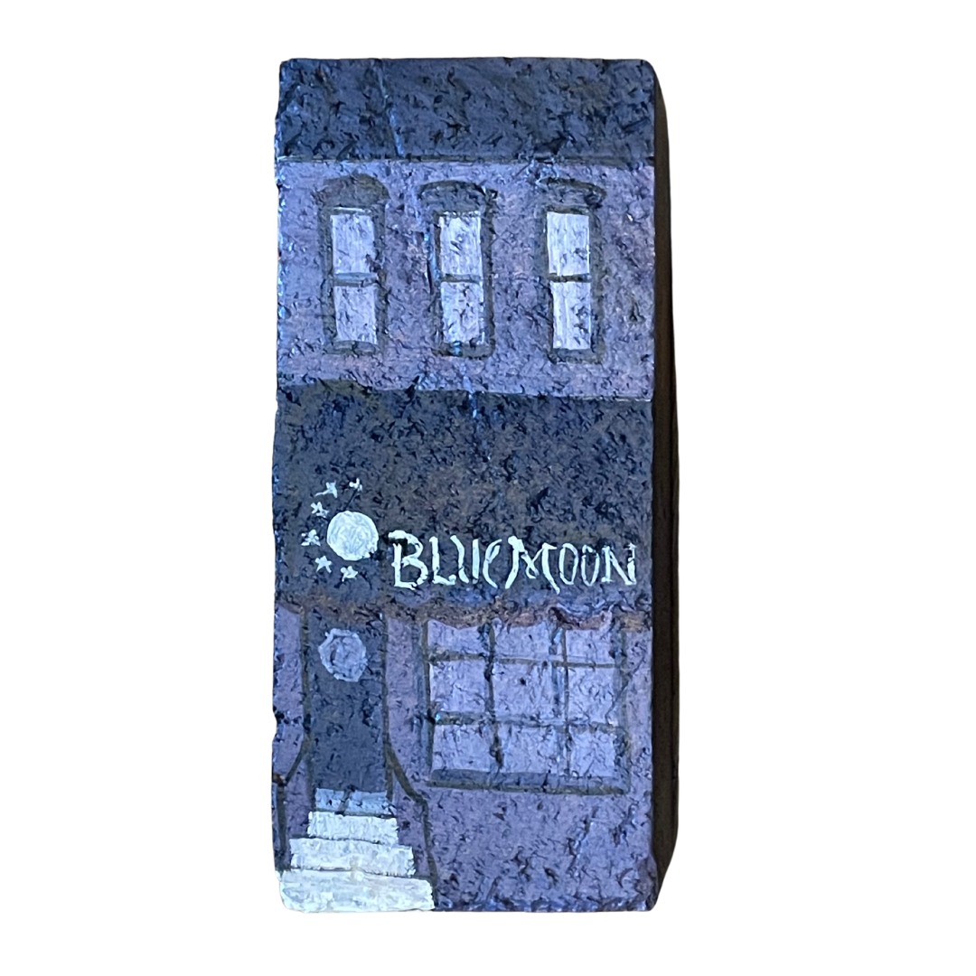Linda Amtmann Hand Painted Brick - Blue Moon