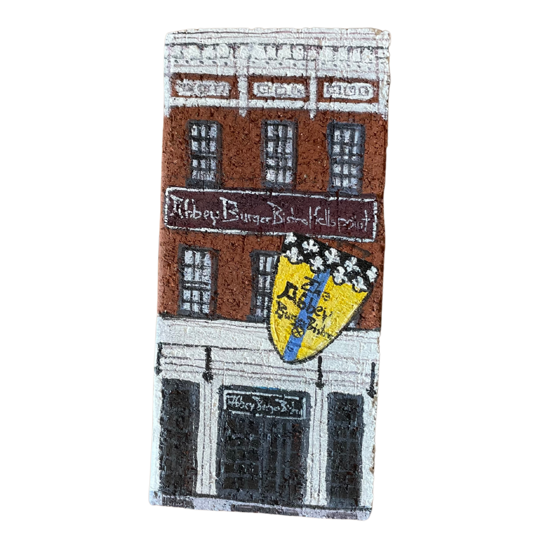 Linda Amtmann Hand Painted Brick- Abbey Burger Fell's Point