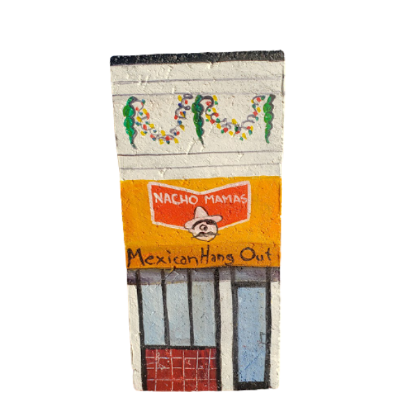 Linda Amtmann Hand Painted Brick - Nacho Mama's White