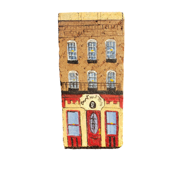 Linda Amtmann Hand Painted Brick - One Eyes Mike's