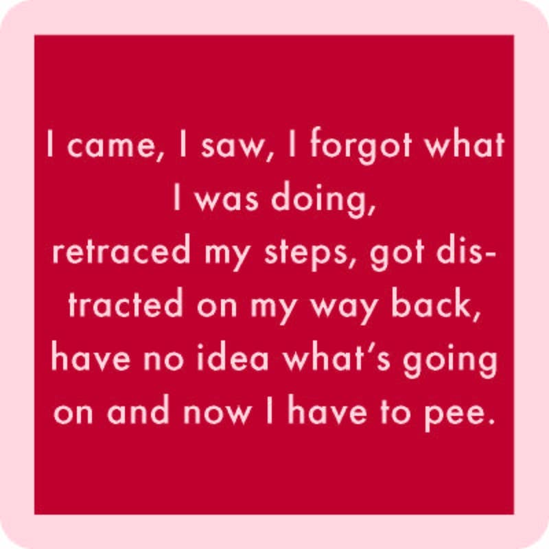 Drinks on Me coasters - I Came, I Saw