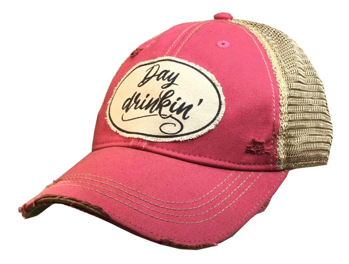 Vintage Life - Day Drinkin' Distressed Trucker Hat Baseball Cap
