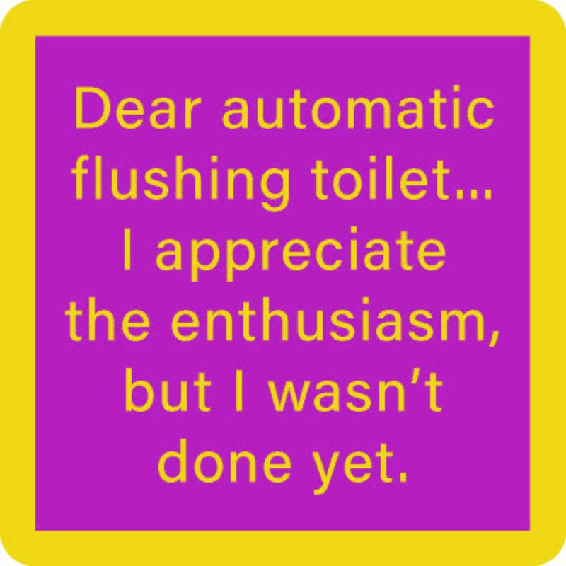 Drinks on Me coasters - Automatic Flush