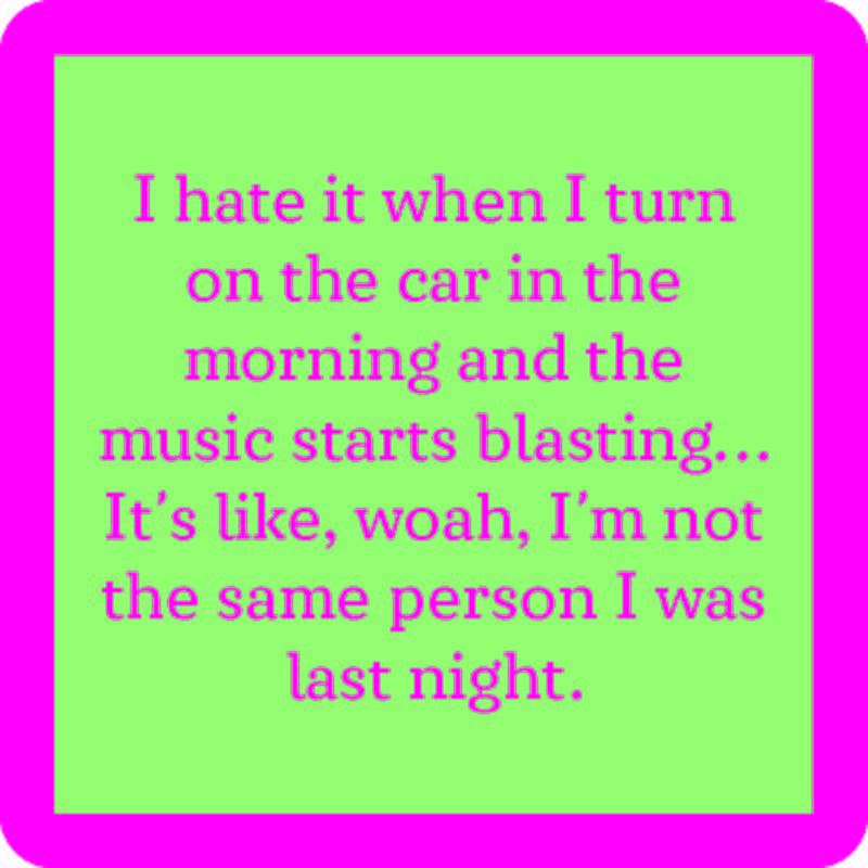 Drinks on Me coasters - Same Person