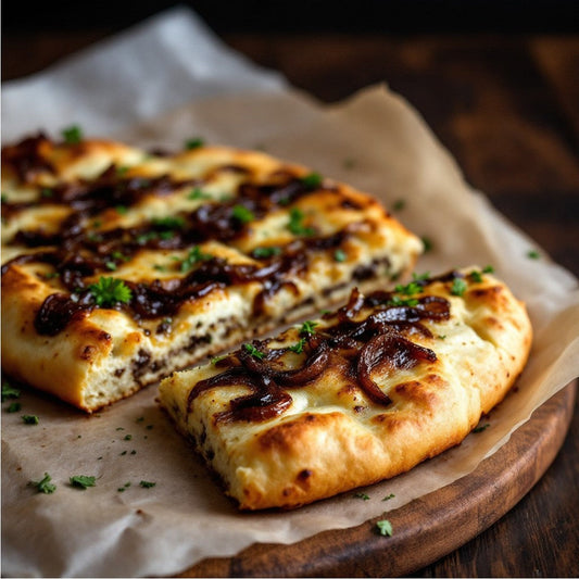 Rosemary Flatbread with Balsamic Onion Jam (Appetizer)