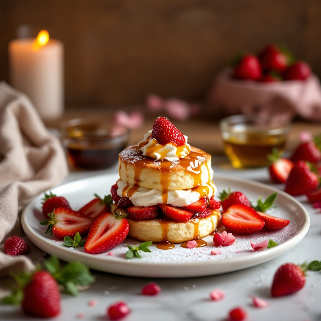 Strawberry Vanilla Balsamic Shortcakes