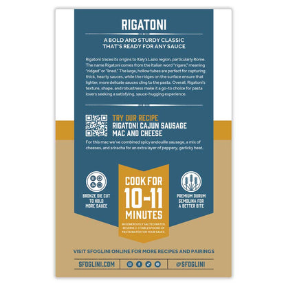 Rigatoni, Organic Durum Semolina Pasta
