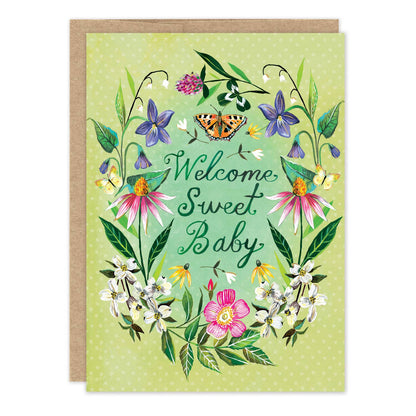 Garden Welcome Sweet Baby Card