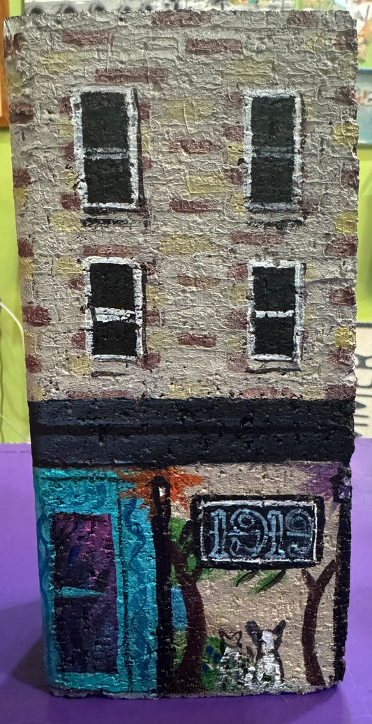 Linda Amtmann Hand Painted Brick- 1919