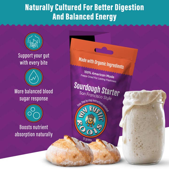 Organic, Non-GMO Sourdough Starter | Freeze Dried |  12gm