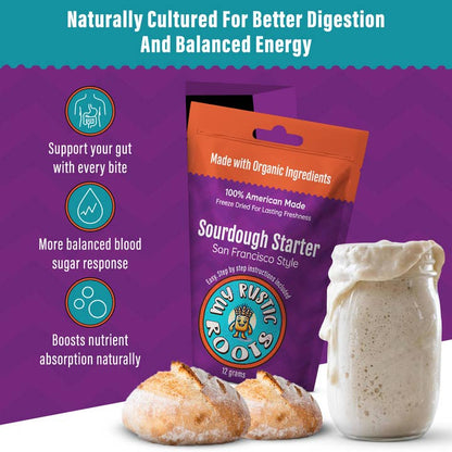 Organic, Non-GMO Sourdough Starter | Freeze Dried |  12gm