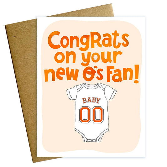 Maggie Moore Studio - Congrats on your new O's fan Orioles baby card