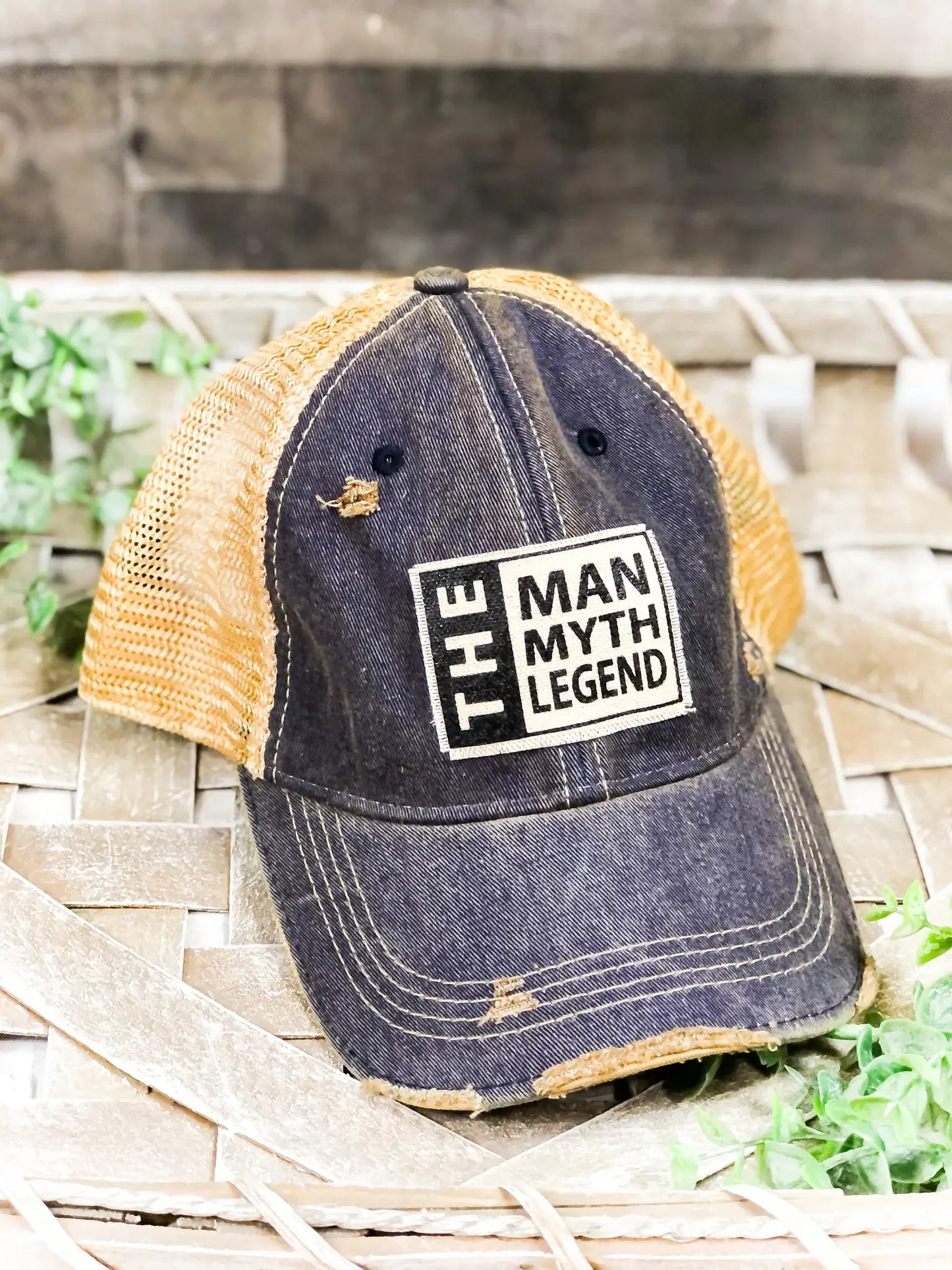 Vintage Life - The Man The Myth The Legend Distressed Trucker Cap