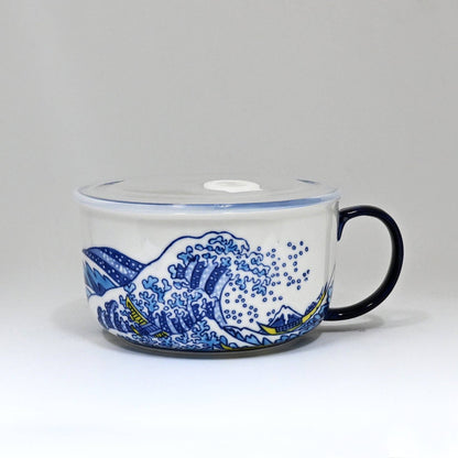 Great Wave 33 oz Microwavable Bowl with Lid