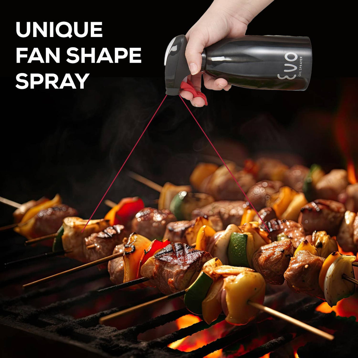 Evo Stainless Steel Oil Sprayer – 16oz Black