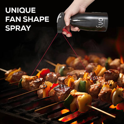 Evo Stainless Steel Oil Sprayer – 16oz Black