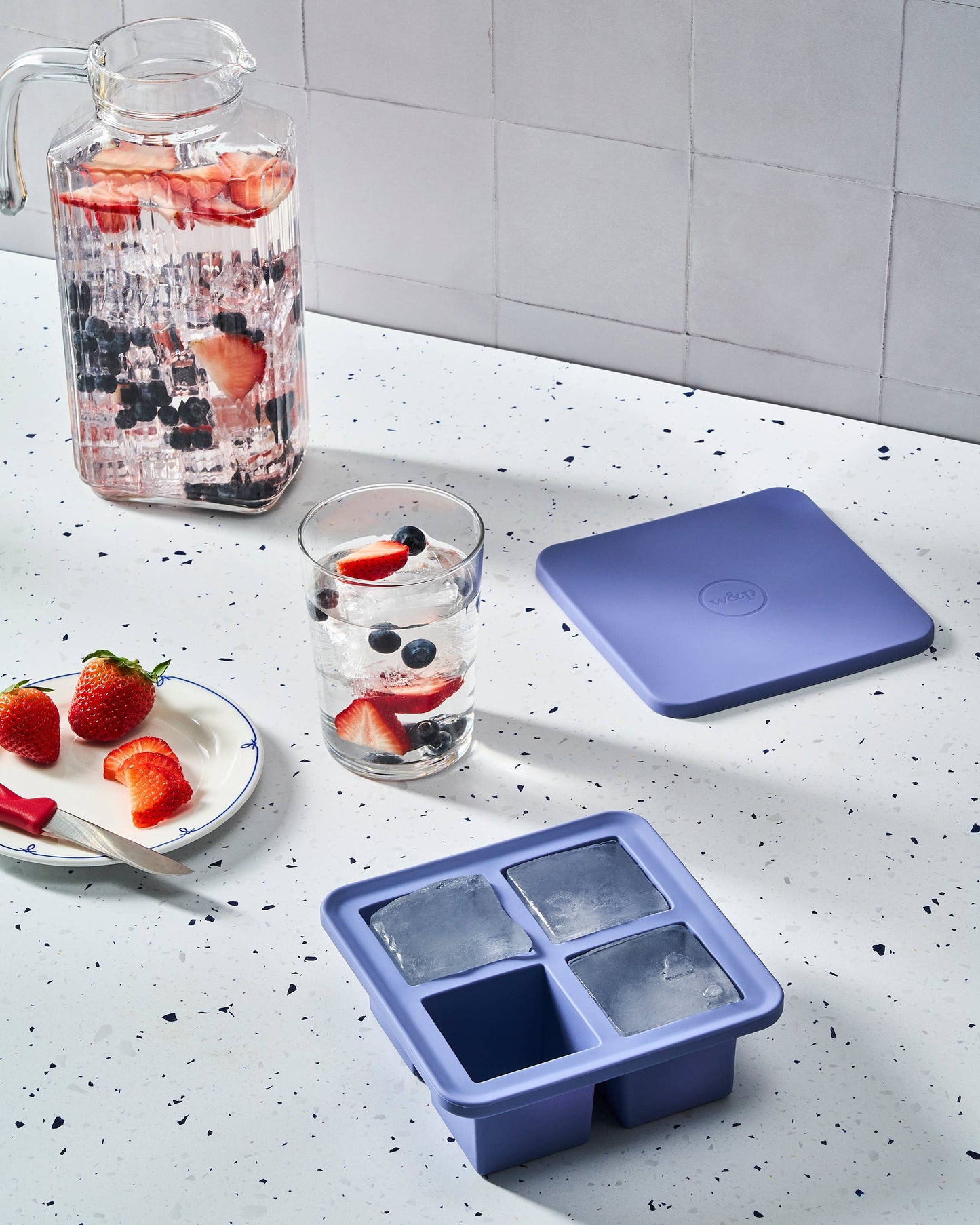 W&P - Extra Large Cocktail Cube Silicone Ice Tray: Charcoal