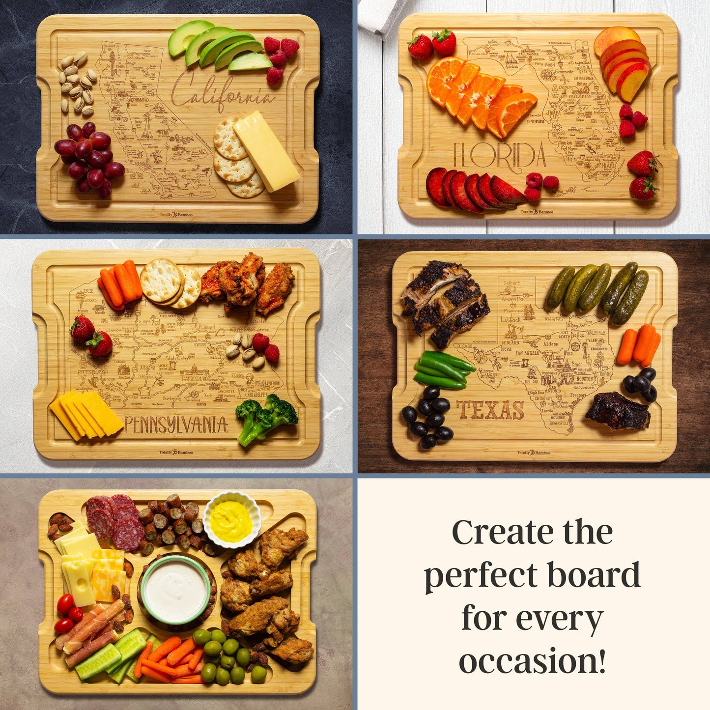 Flip, Serve & Store™ State Charcuterie Board with Lid: Maryland
