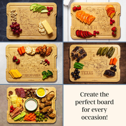 Flip, Serve & Store™ State Charcuterie Board with Lid: Maryland