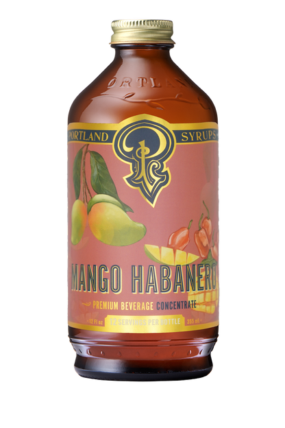 Portland Syrups | Mango Habanero Syrup 12oz  - cocktail / mocktail drink mixer