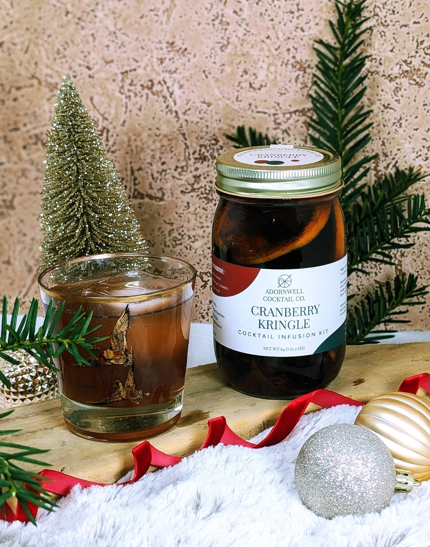 Adornwell Cocktail Co. - Cranberry Kringle Holiday Cocktail Infusion Kit