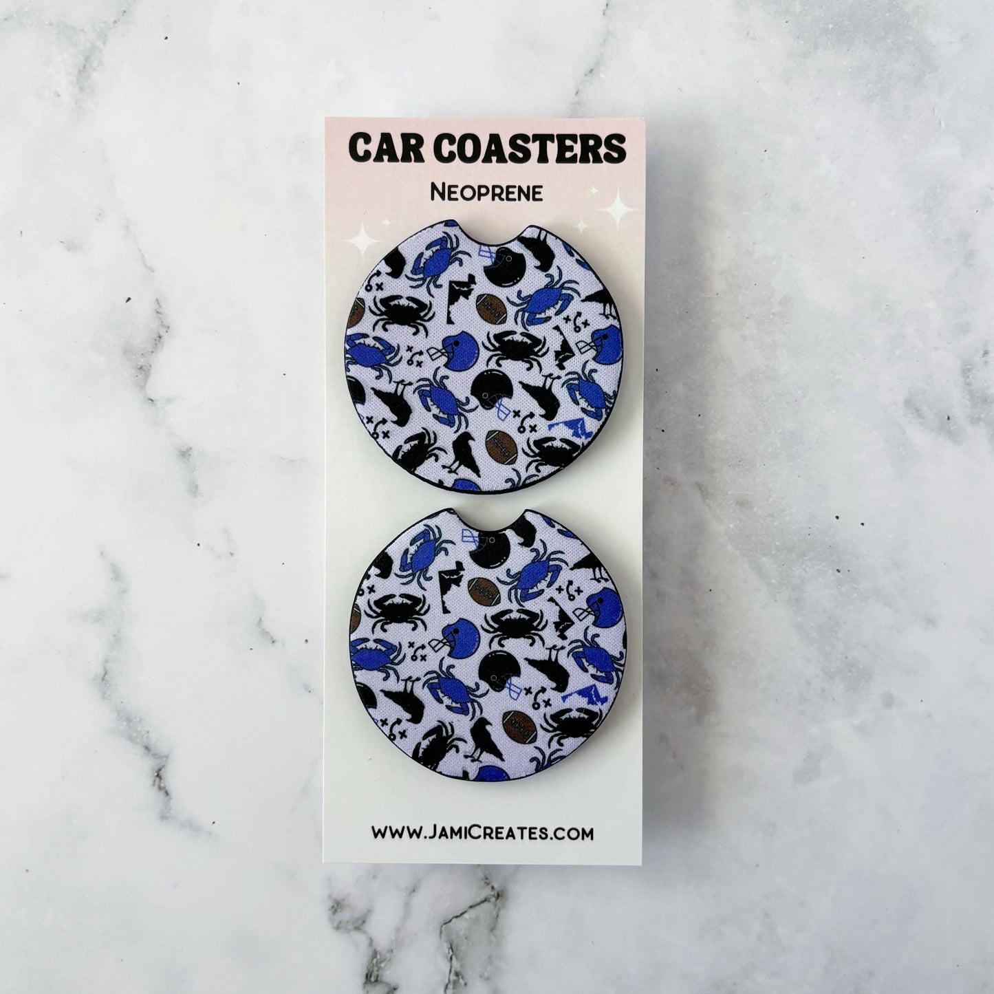 Jami Creates - Baltimore Ravens Football Car Coasters