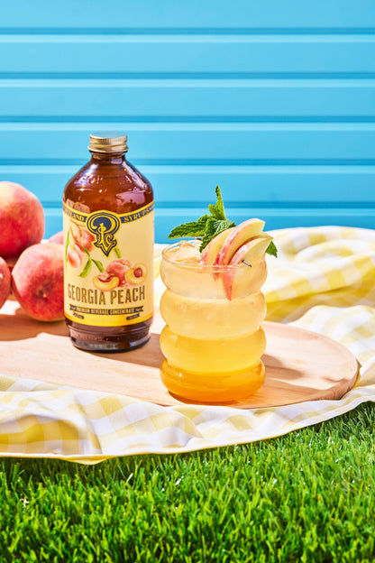Portland Syrups | Georgia Peach Syrup 12oz - cocktail / mocktail / Coffee /Tea