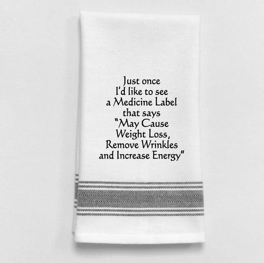Wild Hare Designs - "Just once I'd like to see a..." White Kitchen Towel