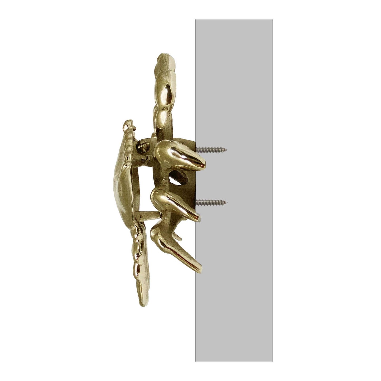 Michael Healy Designs - Crab Door Knocker: 4.5H x 5.25W / Brass