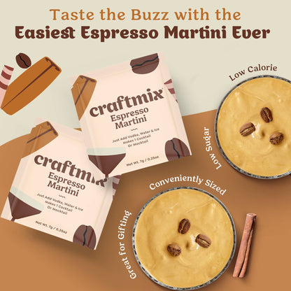 Craftmix | Espresso Martini Cocktail Mixer - 6 Servings Multipack