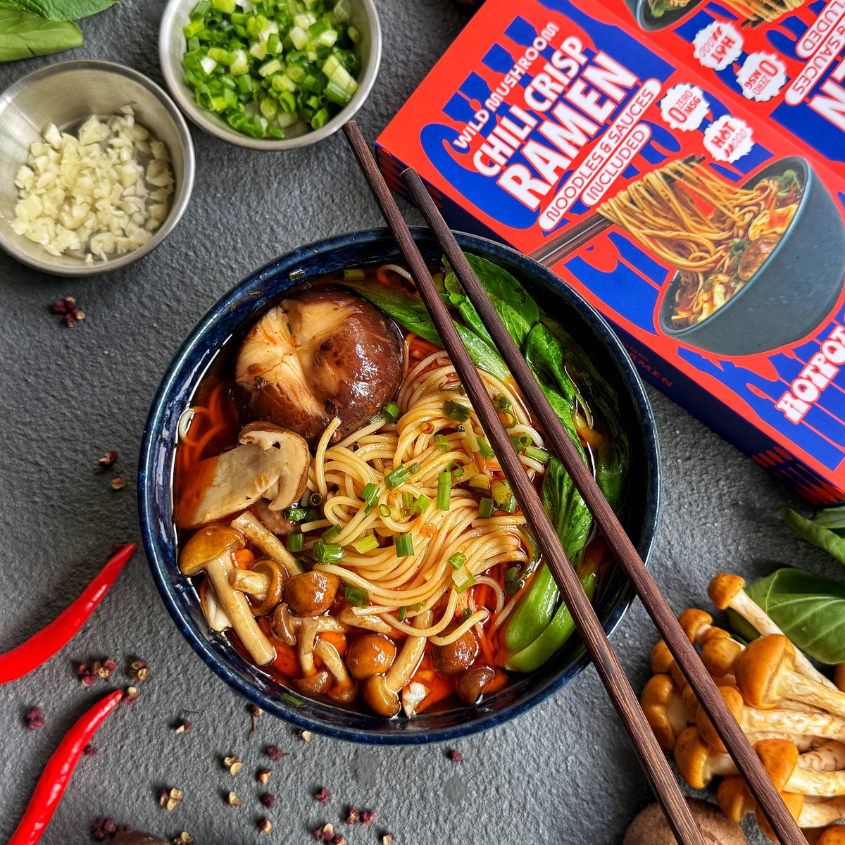 Wild Mushroom Chili Crisp Ramen- Umami Packed 4.8 OZ