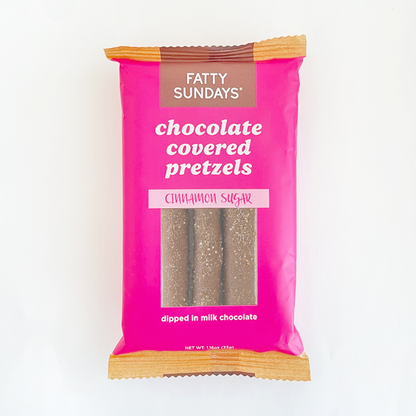 Cinnamon Sugar Chocolate Covered Pretzels (3-pack)