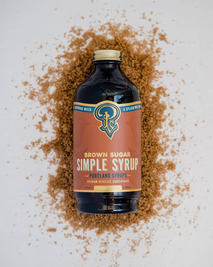 Portland Syrups | Brown Sugar Simple Syrup 12 oz - Mixed Drinks & Coffee Syrup