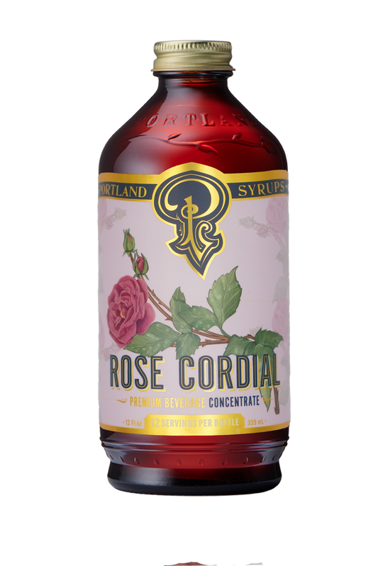Portland Syrups | Rose Cordial Syrup 12oz - cocktail / mocktail beverage mixer